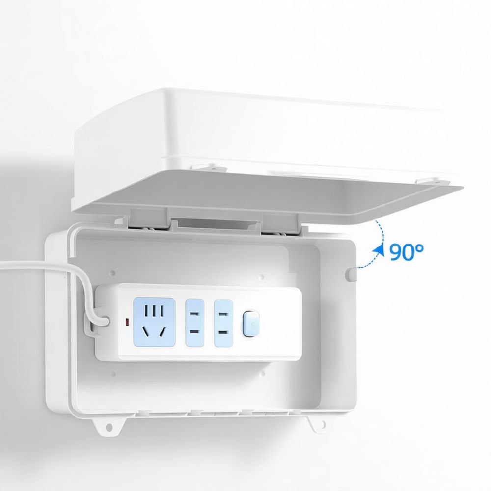 Outdoor Power Strip Weatherproof - Wasserdichte Steckdosenabdeckbox, wetterfester Schutzschild für Steckdosenleisten,